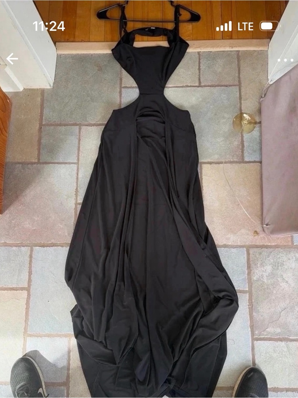Black Cutout Maxi Dress - Women